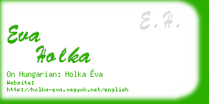 eva holka business card